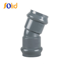 Plastic PVC Rubber Ring 22.5 Degree Elbow